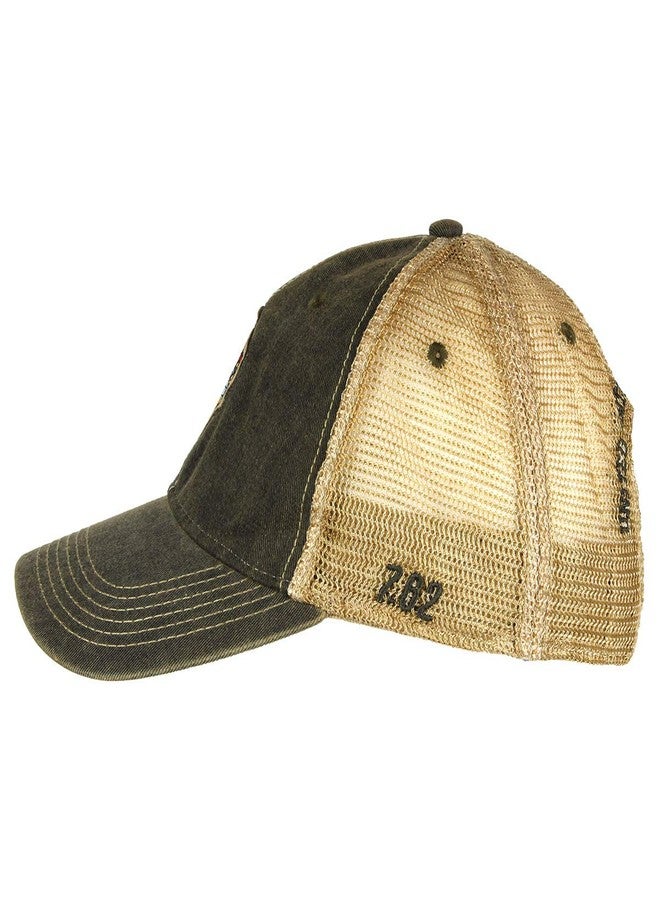 7.62 Design USMC Eagle Globe & Anchor Logo Vintage Trucker Hat Black - Image 2
